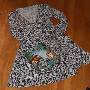 Zebra print wrap dress H &M